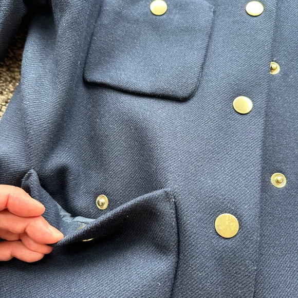 J.Crew Relaxed Lady Jacket in Double Serge Wool - Size 00 - Navy - Picture 8 of 9